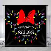 Lofaris Personalized Name Mouse Black Birthday Backdrop